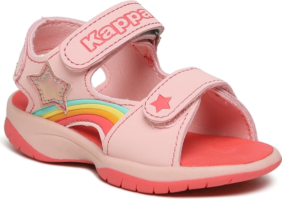 Różowe buty dziecięce letnie Kappa na rzepy