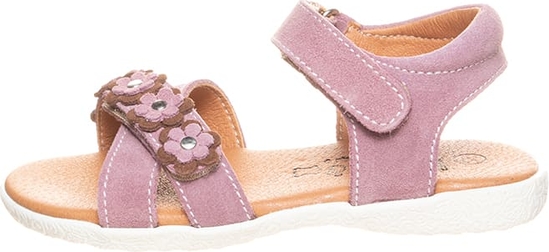 Różowe buty dziecięce letnie Lamino ze skóry