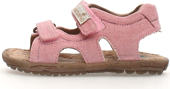 Różowe buty dziecięce letnie Naturino ze skóry