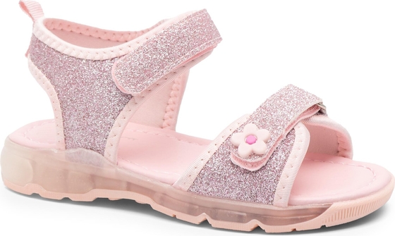 Różowe buty dziecięce letnie Nelli Blu dla dziewczynek na rzepy