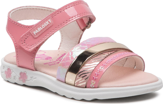 Różowe buty dziecięce letnie Pablosky na rzepy dla dziewczynek