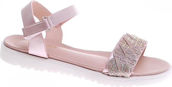 Różowe buty dziecięce letnie Pantofelek24 dla dziewczynek na rzepy
