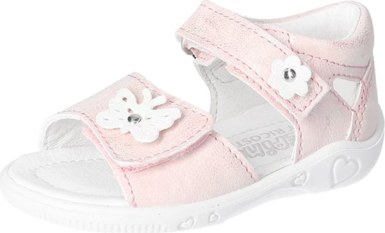 Różowe buty dziecięce letnie Pepino ze skóry