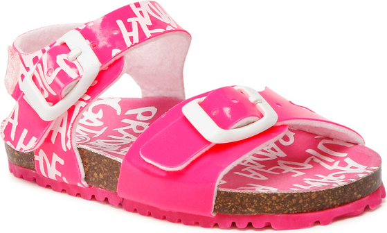 Różowe buty dziecięce letnie Prada na rzepy