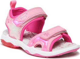 Różowe buty dziecięce letnie Primigi dla dziewczynek na rzepy
