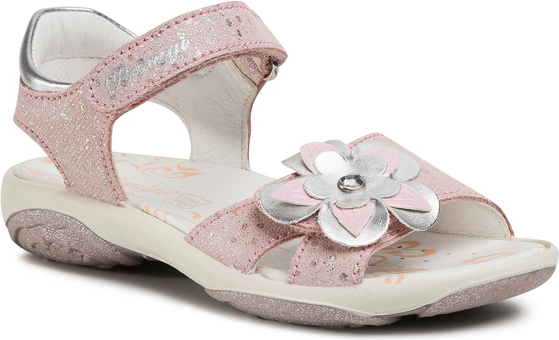 Różowe buty dziecięce letnie Primigi z zamszu na rzepy dla dziewczynek
