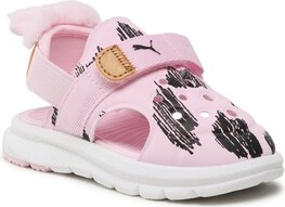 Różowe buty dziecięce letnie Puma na rzepy