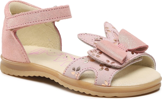 Różowe buty dziecięce letnie RenBut na rzepy dla dziewczynek