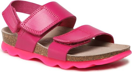 Różowe buty dziecięce letnie Superfit dla dziewczynek na rzepy