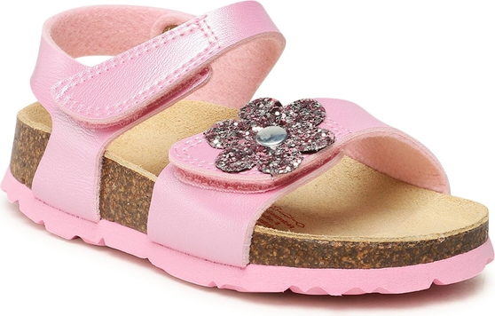 Różowe buty dziecięce letnie Superfit na rzepy dla dziewczynek