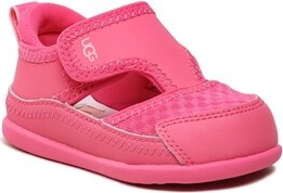 Różowe buty dziecięce letnie UGG Australia dla dziewczynek na rzepy