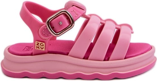 Różowe buty dziecięce letnie Zaxy na rzepy dla dziewczynek