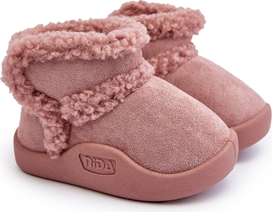 Różowe buty dziecięce zimowe ButyModne dla dziewczynek