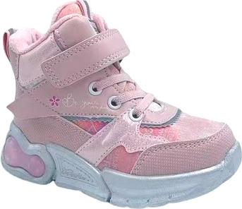 Różowe buty dziecięce zimowe Clibee na rzepy