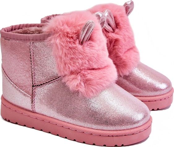 Różowe buty dziecięce zimowe Fr1