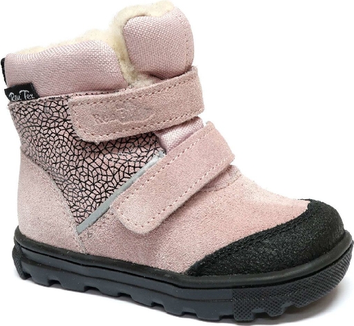 Różowe buty dziecięce zimowe RenBut na rzepy