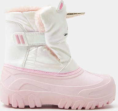 Różowe buty dziecięce zimowe Sinsay