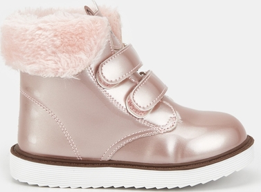 Różowe buty dziecięce zimowe Sinsay dla dziewczynek na rzepy