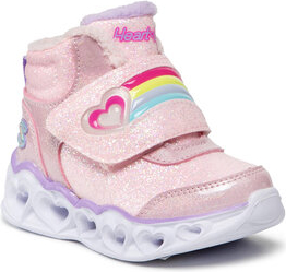 Różowe buty dziecięce zimowe Skechers dla dziewczynek