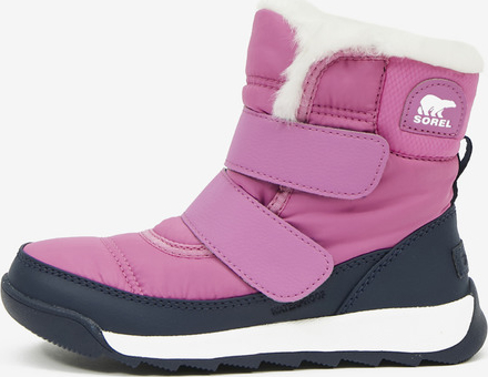 Różowe buty dziecięce zimowe Sorel dla dziewczynek na rzepy