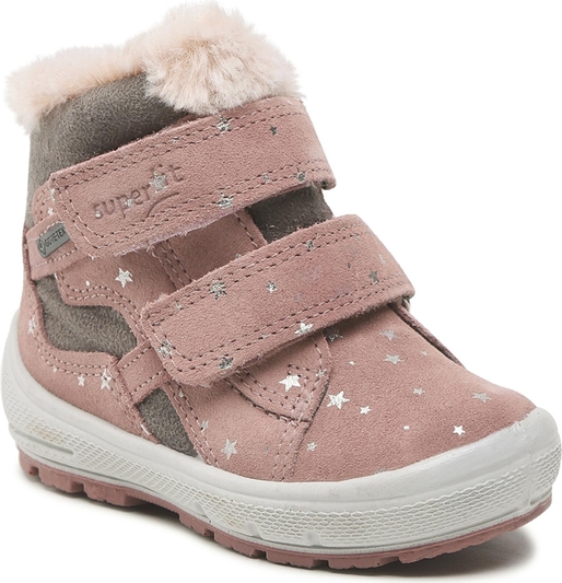 Różowe buty dziecięce zimowe Superfit z goretexu