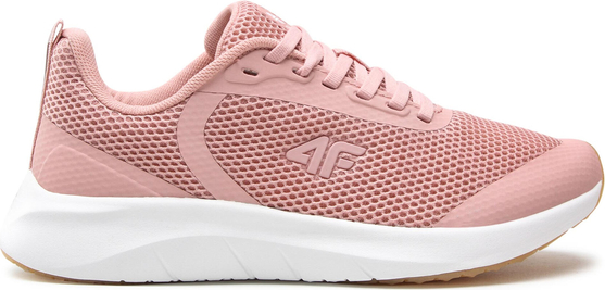Różowe buty sportowe 4F w sportowym stylu z płaską podeszwą sznurowane
