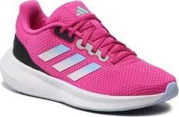Różowe buty sportowe Adidas Performance sznurowane w sportowym stylu z płaską podeszwą