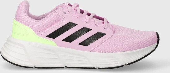 Różowe buty sportowe Adidas Performance sznurowane z płaską podeszwą