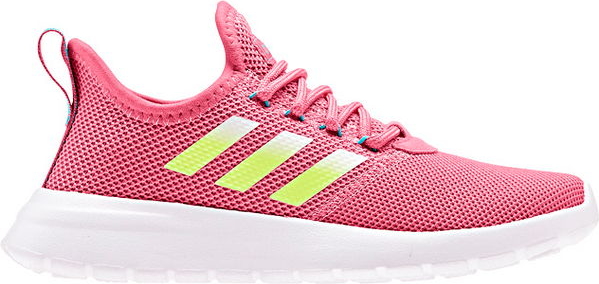 Różowe buty sportowe Adidas sznurowane z płaską podeszwą w sportowym stylu