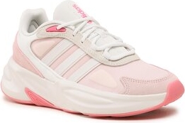 Różowe buty sportowe Adidas z płaską podeszwą