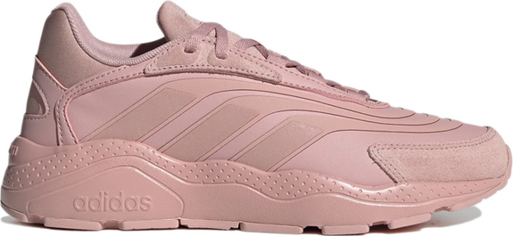 Różowe buty sportowe Adidas z płaską podeszwą z zamszu w sportowym stylu