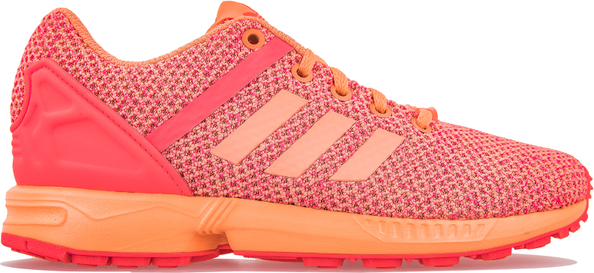 Różowe buty sportowe Adidas ze skóry zx flux