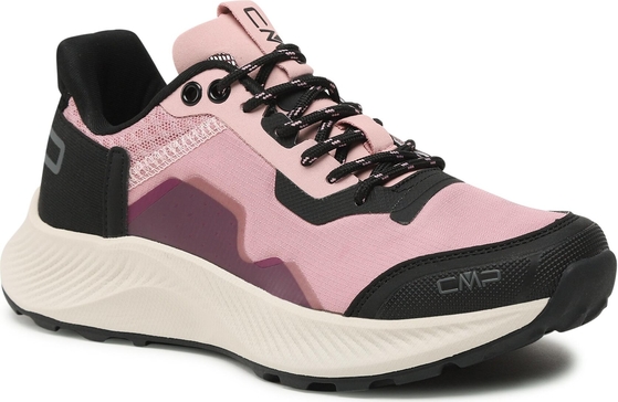 Różowe buty sportowe CMP sznurowane w sportowym stylu z płaską podeszwą