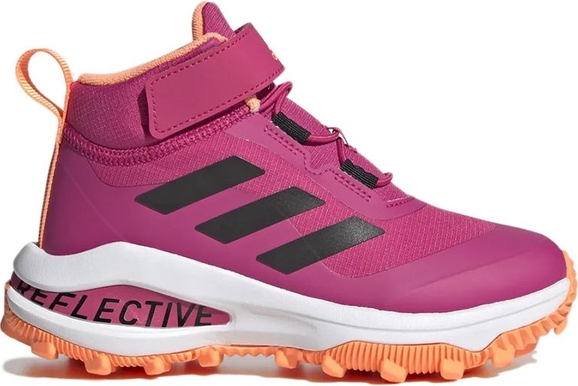 Różowe buty sportowe dziecięce Adidas dla dziewczynek z tkaniny sznurowane
