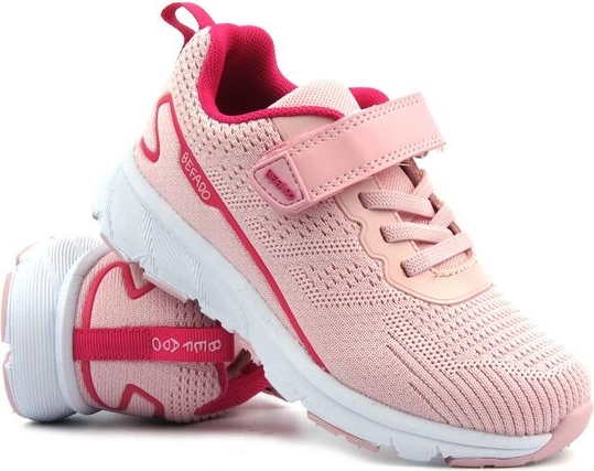 Różowe buty sportowe dziecięce Befado z tkaniny dla dziewczynek