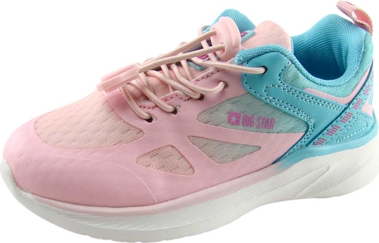 Różowe buty sportowe dziecięce Big Star dla dziewczynek z tkaniny