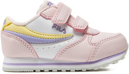Różowe buty sportowe dziecięce Fila na rzepy dla dziewczynek