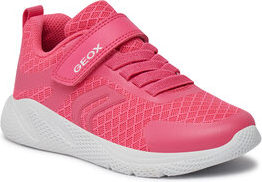 Różowe buty sportowe dziecięce Geox na rzepy