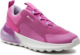 Różowe buty sportowe dziecięce Geox sznurowane dla dziewczynek
