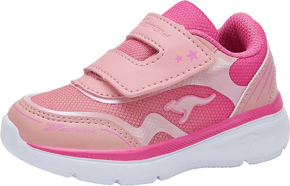 Różowe buty sportowe dziecięce Kangaroos na rzepy