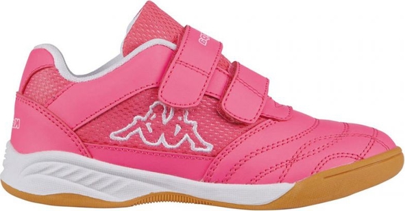 Różowe buty sportowe dziecięce Kappa na rzepy dla chłopców ze skóry