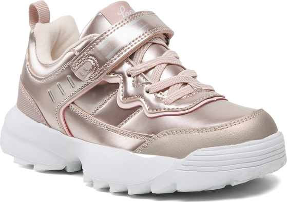 Różowe buty sportowe dziecięce Leaf sznurowane dla dziewczynek