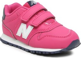 Różowe buty sportowe dziecięce New Balance na rzepy dla dziewczynek