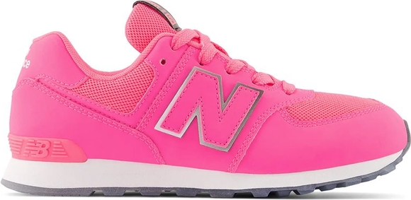 Różowe buty sportowe dziecięce New Balance sznurowane dla dziewczynek