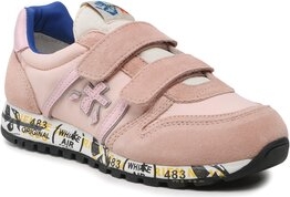 Różowe buty sportowe dziecięce Premiata na rzepy