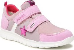 Różowe buty sportowe dziecięce Primigi z goretexu dla dziewczynek na rzepy