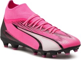 Różowe buty sportowe dziecięce Puma sznurowane