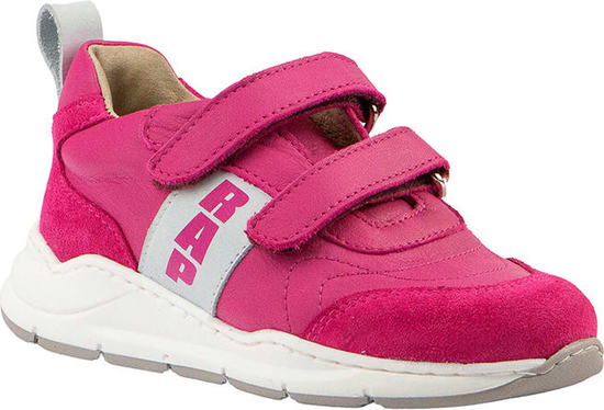 Różowe buty sportowe dziecięce Rap ze skóry na rzepy