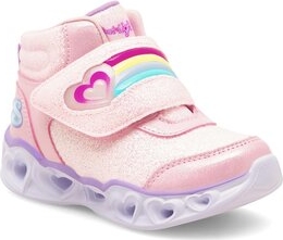 Różowe buty sportowe dziecięce Skechers na rzepy dla dziewczynek