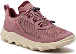 Różowe buty sportowe Ecco sznurowane z płaską podeszwą w sportowym stylu